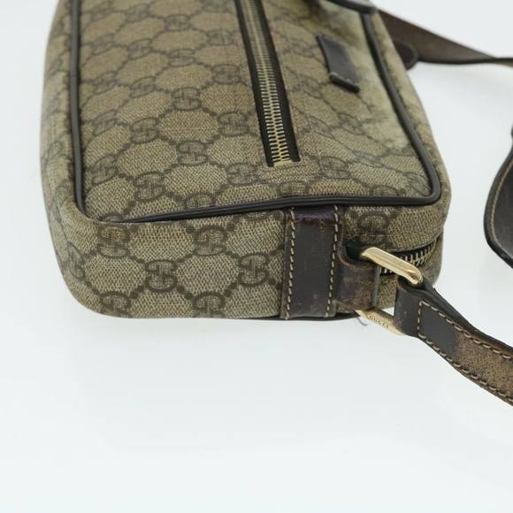GUCCI GG Canvas Shoulder Bag PVC Leather Beige Auth 51841 - Picture 4 of 16